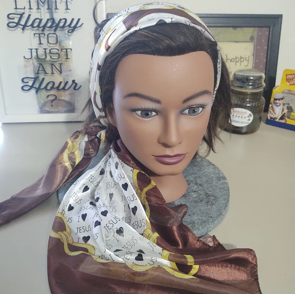 I ❤️ Jesus Satin and Chiffon Scarf